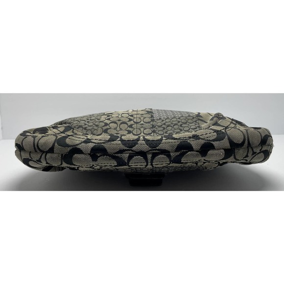 Coach Soho Black Signature Logo Jacquard Patent Leather Shoulder Bag F12316 - Picture 5 of 7